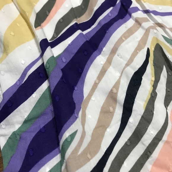 Anthropologie Faustina Dress 16 Colorful Midi Marbled Striped Preppy Chic Retro - Picture 13 of 15